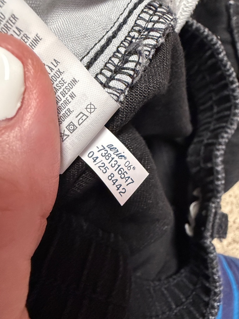 aerie Black Distressed High-Rise Denim Shorts - Picture 7 of 8